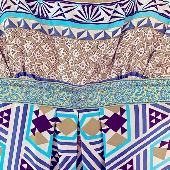 Nicole Miller strapless printed silk dress - Size 8 - Picture 2 of 5